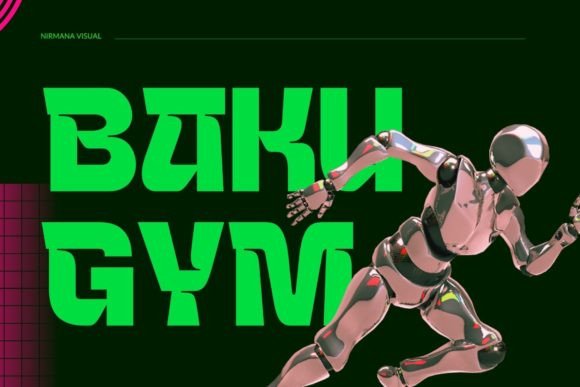 Baku Gym Typeface: Elevating Brand Identity with Futuristic Typography