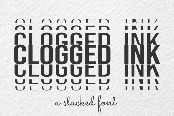Clogged Ink: A Creative Display Typeface for Bold Branding