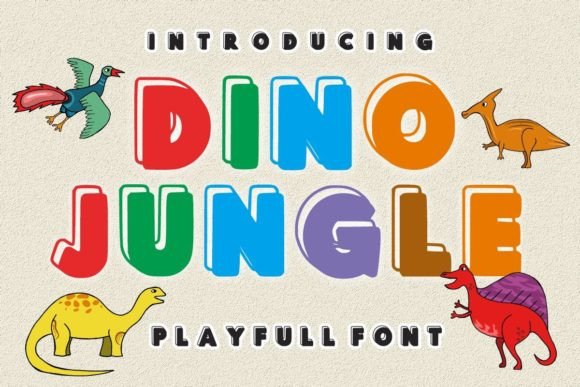 Dino Jungle: A Playful Display Typeface for Editorial Joy