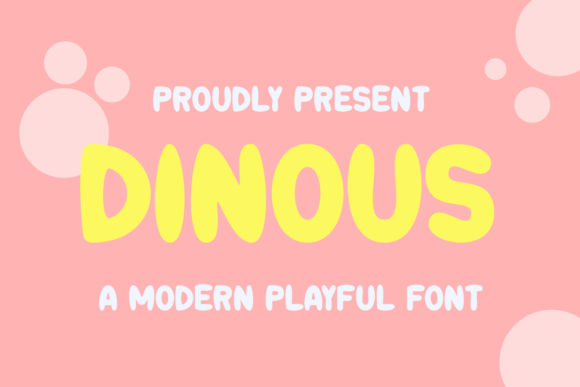 Dinous: A Playful Display Font for Modern Brand Identity