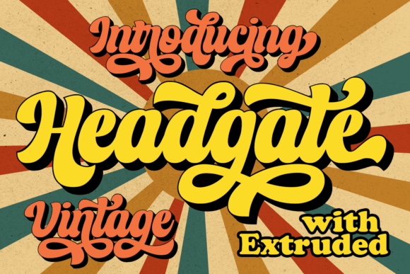 Headgate: A Vintage Display Font for Authentic Brand Identity