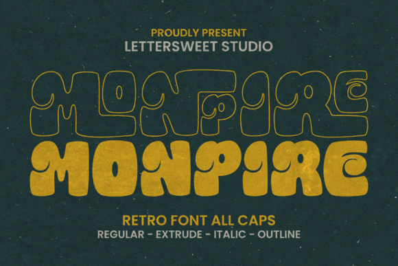 Monpire: A Retro Display Typeface for Bold Editorial Design
