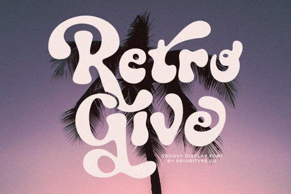 Retro Give: A Bold Display Font for Handmade Branding