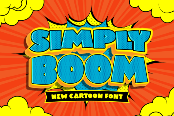 Simply Boom: A Thick Cartoon Display Font for Playful Web Design