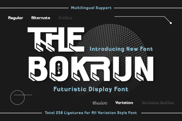 The Bokrun: A Futuristic Display Font for Modern Brand Identity
